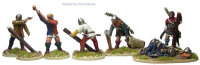Archers Preparing for Battle, Hammering in and Sharpening...