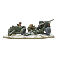 25-pdr Light Howitzer with British Infantry (Winter) Crew