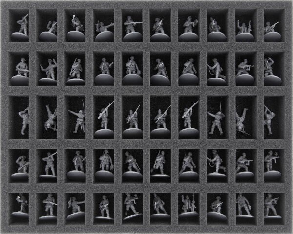 35mm Schaumstoffeinlage für Bolt Action - 50 Miniaturen