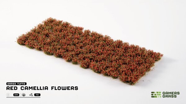 Gamer`s Grass: Red Camellia Flowers