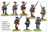 American Civil War: Infantry in Mississippi Tricorn and...