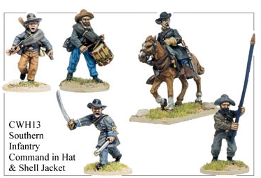 American Civil War: Infantry in Hats and Shell Jackets Southern Command 2