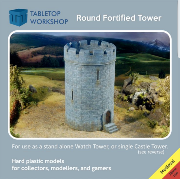 28mm Medieval Fortified Castle Round Tower