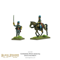Confederate Officers Advancing (Foot & Mounted) A