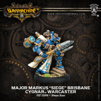Cygnar Warcaster Major Markus "Siege" Brisbane