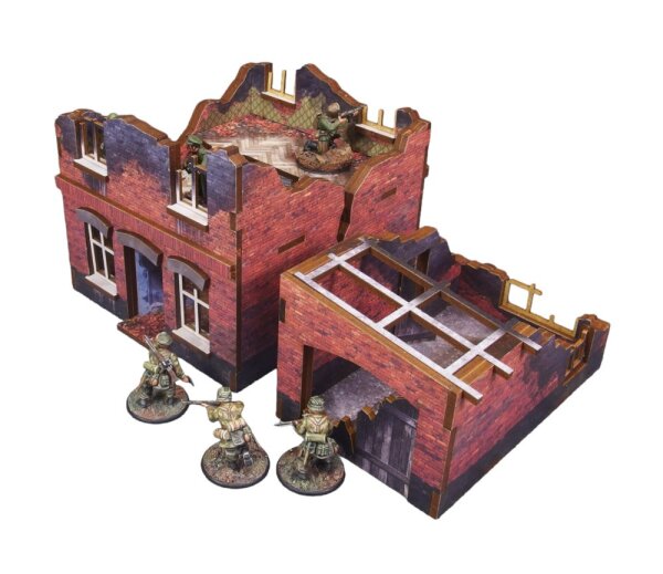 WW2 Ostfront Stalingrad Small House (with Garage) (3) (28mm)