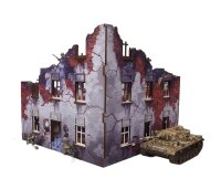 WW2 Ostfront Stalingrad Apartment Block Front (1) (28mm)
