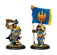 Cygnar Sword Knight Office & Standard Bearer