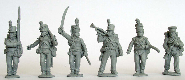 Hanoverian Light Field Battalion Command Advancing , Rifle Uniforms