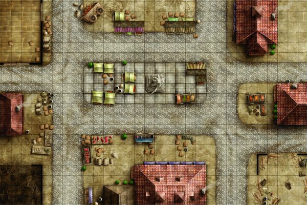 Market Square Vinyl RPG Mat