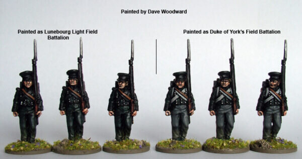 Hanoverian Light Field Battalion Advancing, Peaked Caps, Rifle Uniforms