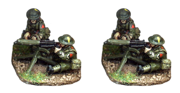 British in Helmets Vickers Machine Guns and Crew