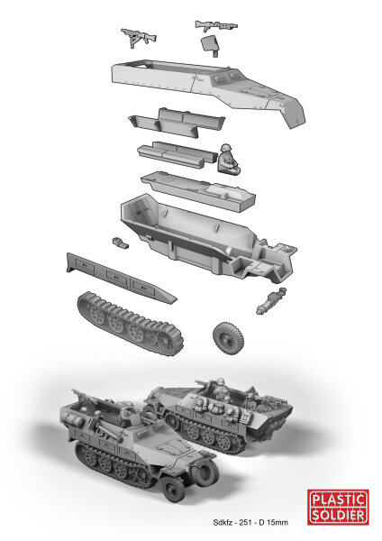 15mm SdKfz 251/D Halftrack (x1)