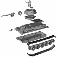 15mm T.34 76/85 (x1 = Sprue + Track Sprue)