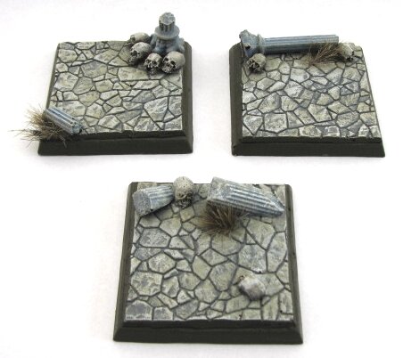 40mm Broken Columns Bases (x3)