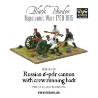 Napoleonic Russian 6 pdr Cannon 1809-1815 with Crew Running Back