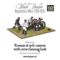 Napoleonic Russian 6 pdr Cannon 1809-1815 with Crew Running Back