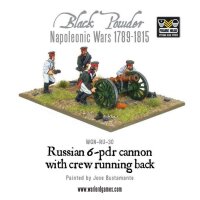 Napoleonic Russian 6 pdr Cannon 1809-1815 with Crew Running Back