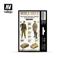 Vallejo: World War II Paint Set - WWII Desert British & German Armour & Infantry