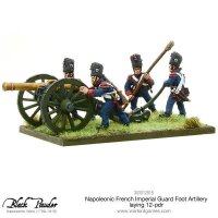 Napoleonic French Imperial Guard Foot Artillery laying 12-pdr