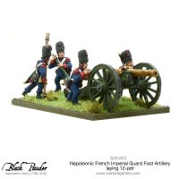 Napoleonic French Imperial Guard Foot Artillery laying 12-pdr