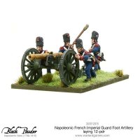 Napoleonic French Imperial Guard Foot Artillery laying 12-pdr