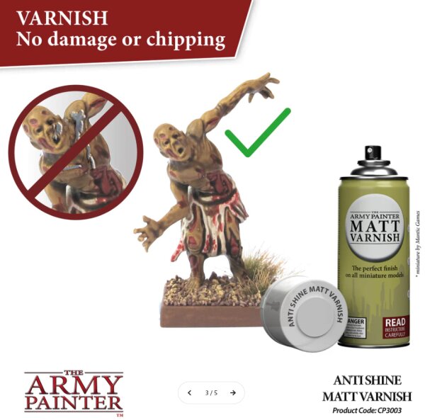 The Army Painter: Anti-Shine, Matt Varnish (400ml) –
