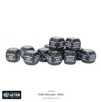 Bolt Action: Orders Dice - Black (x12)