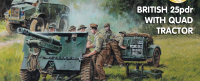 1/72 British 25pdr with Quad Tractor (x1 = 3 Sprues)