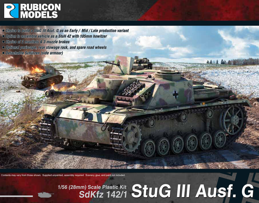 WW2 GERMAN StuG III Ausf G 1/56 scale 28mm Blitzkrieg miniatures 