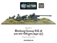 Blitzkrieg German PaK38 5cm Anti-tank Gun (1941-42) with Oval Base