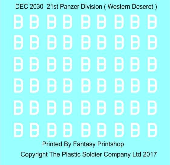 1/72 Decal Set 21st Panzer Division (Western Desert)