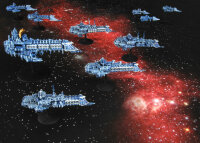 Crimson Gas Cloud Space Mat