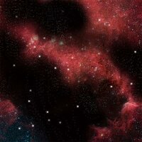Crimson Gas Cloud Space Mat