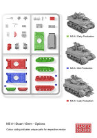 15mm Allied Stuart M5A1 Tank (x5)