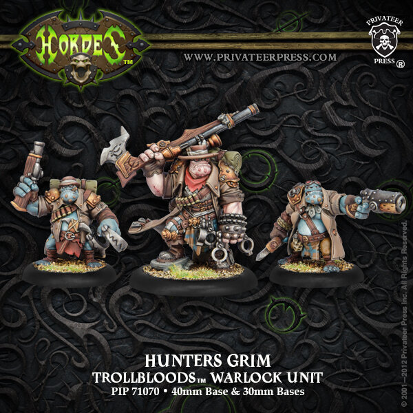 Trollbloods Hunters Grim Epic Warlock Unit