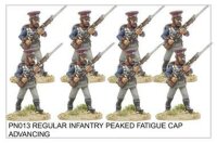 Infantry in Peaked Fatigue Cap Advancing