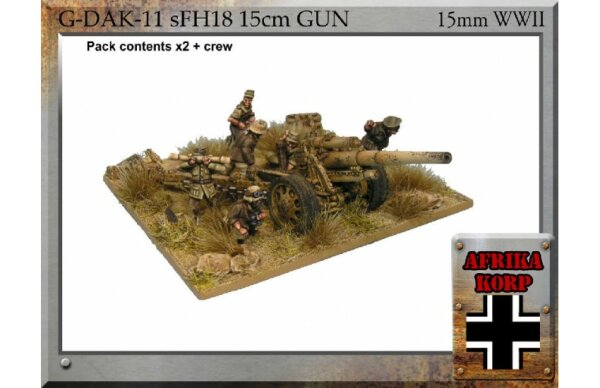 Afrika Korps sFH18 15cm Gun (x2) + Crews