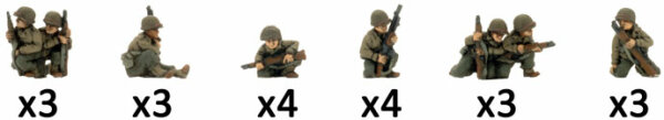 Seated American Riflemen - Tank Escorts