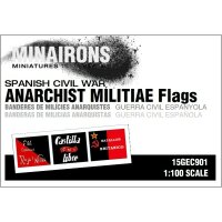 Spanish Civil War: Anarchist Militia Flags