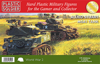 1/72 Allied M5A1 Stuart Tank (x3)