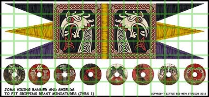 Joms Viking: Banner and Shields - Gripping Beast