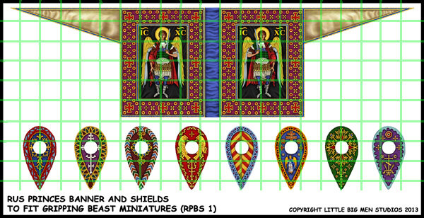 Rus Princes Banner and Shields