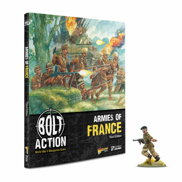 Bolt Action: Armies of France - Third Edition + Marie-Pierre Koenig Book Miniature