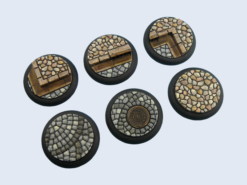 thumbnail image 2 of 40mm Round Lipped Cobblestone Scenic Resin Bases - UK Made, Warmachine Compatible 2 of 5