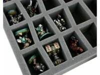 50mm Full-Size Foam Tray with 28 Compartments and Base