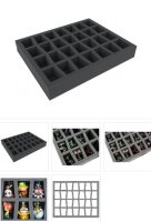 50mm Full-Size Foam Tray with 28 Compartments and Base
