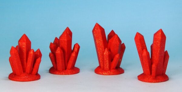 Red Crystal Formations (Glittering)