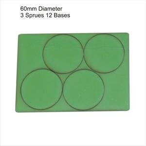 60mm Diameter Bases - Green (x12)