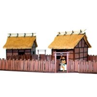 Village Wooden Gates (with Fencing)